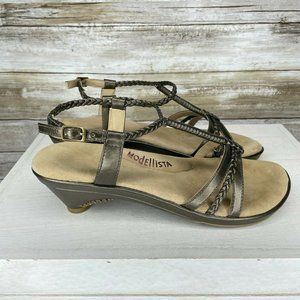 Modellista Womens Brown Strappy Wedge 7.5M